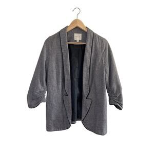 UO Urban Outfitters Silence + Noise Contrast Trim Cotton Knit Open Lapel Blazer